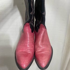 Tony Lama pink cowboy boots